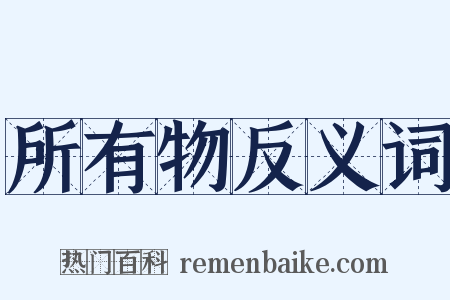 所有物反义词是什么意思的图片